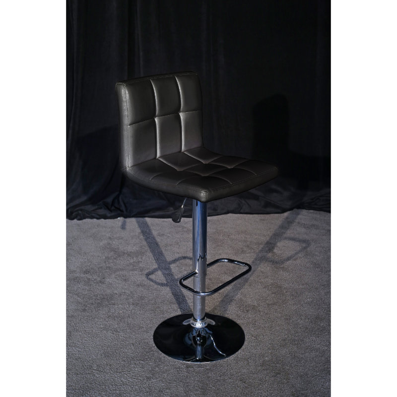 black-padded-stool