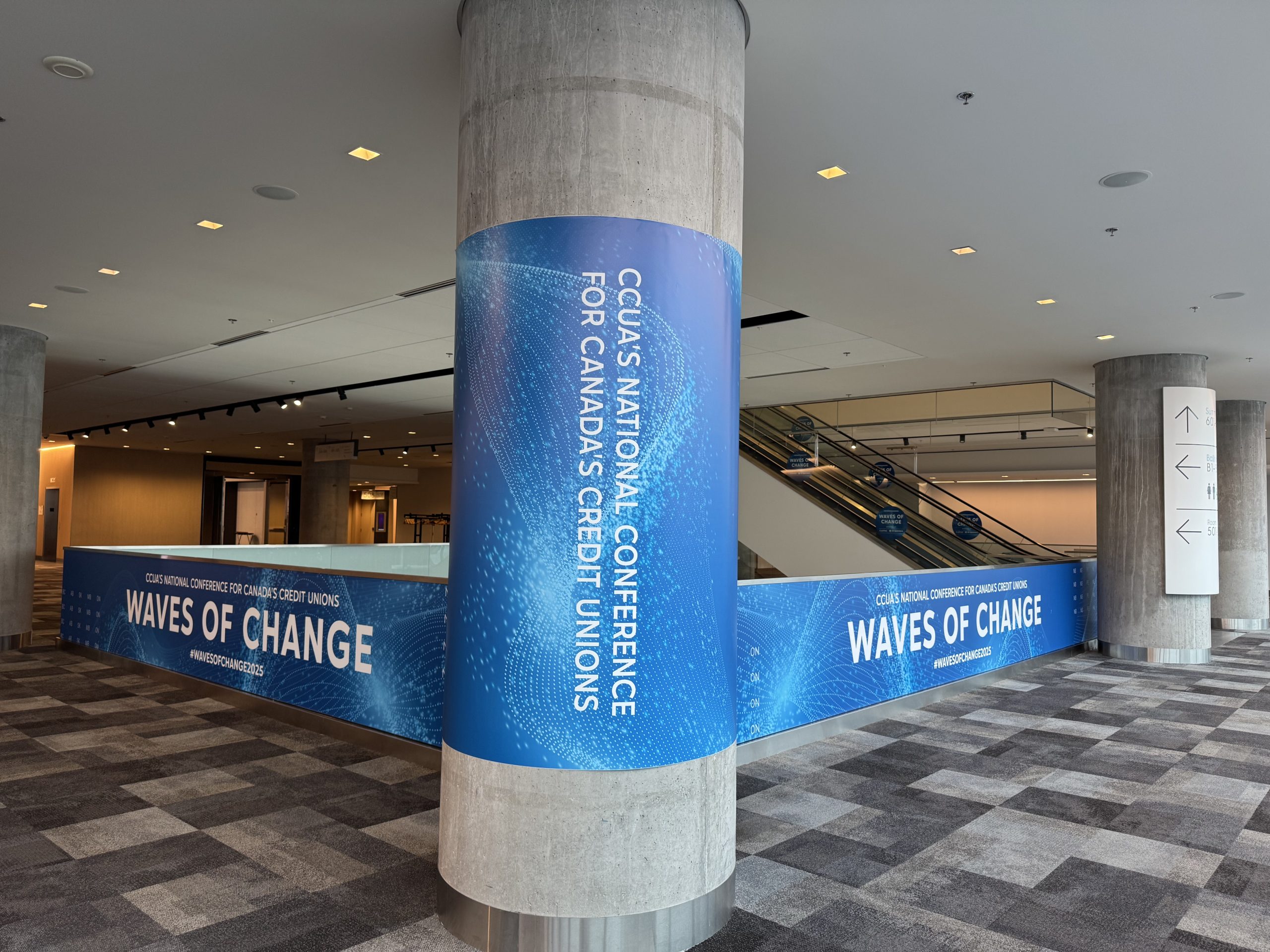 Branding Blog PostCCUA-6ft Ballroom pillar wrap and Ballroom railing-1